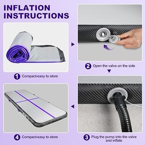 Colchoneta Inflable Profesional Impermeable para Gimnasia, 3m, Plegable, de PVC, Tamaño y Color Personalizables, con Logotipo Personalizado - Product Image 5