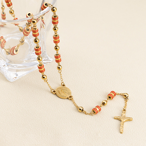 Collar religioso de Rosario de acero inoxidable, colgante de Cruz católica de <span class=keywords><strong>la</strong></span> <span class=keywords><strong>Virgen</strong></span> Marí<span class=keywords><strong>a</strong></span>, cadena de cuentas de oración, joyerí<span class=keywords><strong>a</strong></span> de Guadalupe - Product Image 3