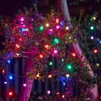 Guirlande lumineuse LED multicolores Merry Tree 80 LED 10 m, fonction clignotante, écologique, forme hexagonale, intérieur/extérieur, pour le Ramadan