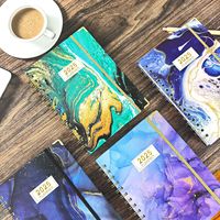 Carnet organisateur/planificateur A5 personnalisable à spirale, 142 pages intérieures, fermeture élastique, carnets en papier personnalisés pour projets