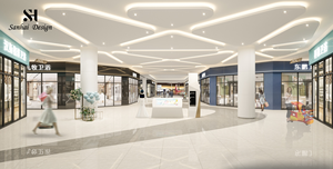 บริการออกแบบตกแต่งภายในอาคารพาณิชย์รักษ์โลกสมัยใหม่ ซานไห่ พร้อมภาพเรนเดอร์ 3 มิติ CAD สำหรับแผนผังพื้นที่ห้างสรรพสินค้า <span class=keywords><strong>ตลาด</strong></span> และศูนย์การค้า - Product Image 2