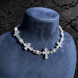 Cadena Cubana de Plata 925 con Moissanita, Joyería de Moda Urbana Hip Hop, Cadena de Eslabones de Lujo - Product Image 6