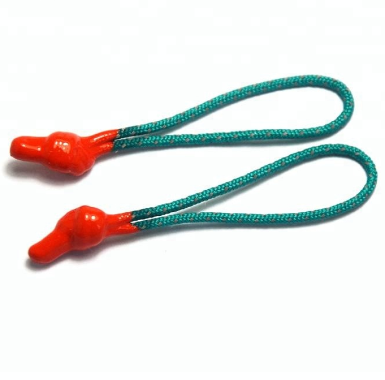 Reflective Speckle Rope Silicone Dipped Tips Zipper Pullers for Luggage ...