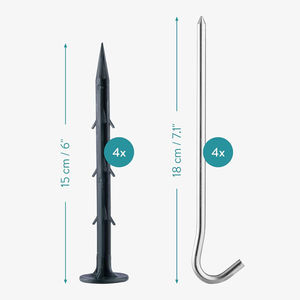 Filet de volleyball extérieur-Filet de protection pour balle de volleyball Équipement de <span class=keywords><strong>terrain</strong></span> de volleyball de plage avec piquets de vis à longue <span class=keywords><strong>ligne</strong></span> courte + sac - Product Image 5