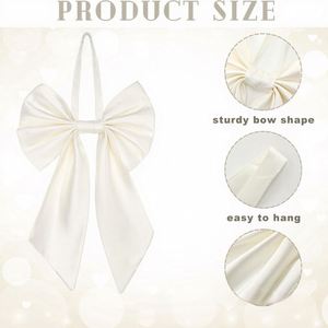Nouvelle Arrivée : Pendentif Nœud en Polyester Blanc de Luxe, Design Forme Solide, pour Porte d'Entrée, Mur, Scène de Festival, Mariage, Noël, Multi-Styles - Product Image 2