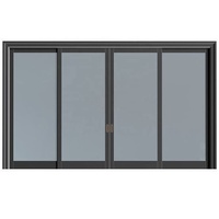 Porte coulissante moderne en aluminium robuste à double vitrage à rupture de pont thermique, insonorisée et étanche pour villa