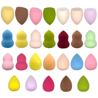 Outils visage eau humide maquillage arrivée Fine goutte Portable beauté Latex poudre douce fond de teint visage oeuf éponge gratuit mélangeur bouffée