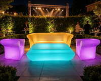 Ensemble de meubles LED pour salon et extérieur, canapé-lit sectionnel étanche, canapés de jardin, vente en gros