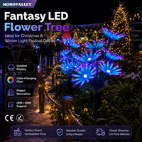 MOMOVALLEY Éclairage décoratif extérieur, lumière géante en forme de fleur pour l'installation d'éclairages de festival, décoration d'événements, lumières décoratives
