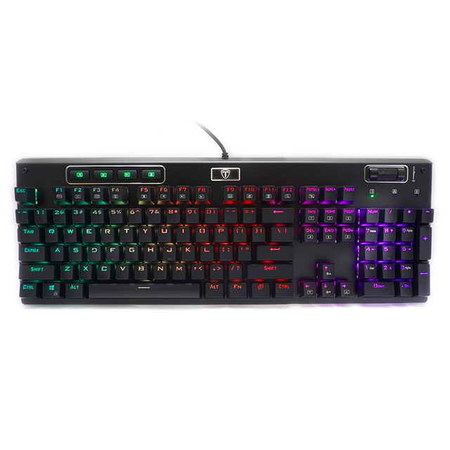 4 extra Multi-media Keys Wired Full Size Outemu Switches Keyboard  RGB Backlight  PC Computer  Gaming  Mechanical  Keyboard