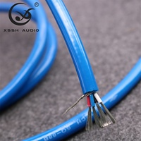 YIVO XSSH Audio 2 RCA à 2 RCA terre U Spade Plug Shield Phono Tonearm RCA Signal Audio câble SQ-88B 4 cœurs plaqué argent OFC