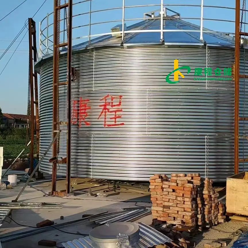 500 tons of steel silo production Assembly granary Large grain storage equipment