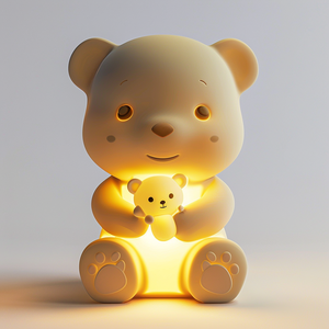 Özel üretici küçük ayı gece lambası sevimli bebek kaliteli hayvan vinil PVC aksiyon figürleri - Product Image 5