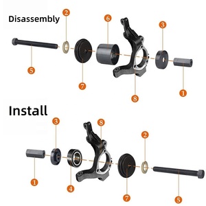 <span class=keywords><strong>Kit</strong></span> d'outils de démontage de roulement de roue avant 23 pièces, extracteur de <span class=keywords><strong>moyeu</strong></span> et de rotule pour l'entretien des roulements de voiture, outils de réparation automobile - Product Image 3