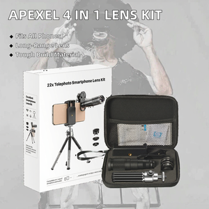 Kit d'objectifs pour téléphone <span class=keywords><strong>iPhone</strong></span> 4 en 1, objectif universel externe 22X téléobjectif grand angle fisheye macro manuel pour appareil photo, objectifs Pentax Sigma AF - Product Image 2