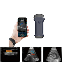 Appareil d'échographie portable, sonde d'échographie Doppler micro convexe USB Wifi sans fil, scanner d'échographie vétérinaire 3 en 1