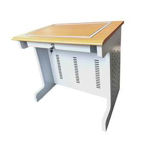 Equipo de muebles educativos para la escuela Escritorio de <span class=keywords><strong>atril</strong></span> multimedia <span class=keywords><strong>Mesa</strong></span> de exhibición de salto automático con cerradura de seguridad - Product Image 1