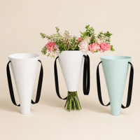 Sacs en papier personnalisés pour bouquets de fleurs, emballage cadeau, fleurs séchées