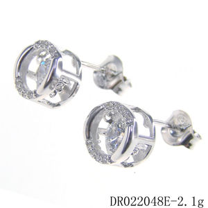 Pendientes de Diamantes Danzantes, Plata de Ley 925, Microincrustaciones Alrededor del Pendiente - Product Image 5