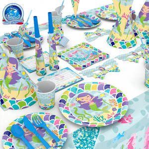 Set de Artículos para Fiesta de la Sirenita, 16 Piezas, Decoraciones Desechables para Mesa de Cumpleaños para Niños de 5 a 7 Años - Product Image 3