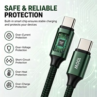 Cable de Carga Rápida Togudu CC-269 100W 5A Tipo C con Trenzado de Nailon, Transferencia de Datos de 480Mbps, con E-Marker, para Teléfono Móvil y Computadora