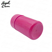 Pot en plastique PS personnalisé avec logo Highcan, lot de 5, taille mini 70 mm, cônes avec couvercle à pression et à rotation