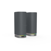 Altavoces de Estantería de 40 W, Sistema de Sonido 2.0 con Subwoofer, Modo Dual Inalámbrico y con Cable, Personalización para Uso con Ordenador