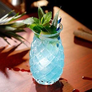 Vasos de Cóctel Creativos con Forma de Piña de 16 oz, Vasos de Cristal con Relieve, Tazas <span class=keywords><strong>Tiki</strong></span> Elegantes para Jugos y Cócteles - Product Image 5