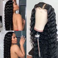 Perruque lacet frontal Hd 3x4 Perruques cheveux humains naturels lacet frontal lâche Vague profonde Hd Perruques cheveux humains naturels sans colle lacet complet