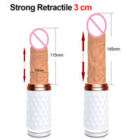 Kovida Dildo Vibrator Beheizt Teleskopisch Sexmaschine Weiblicher Masturbator 14 Arbeitsmodi Heizender Stoßender Dildo für Frauen