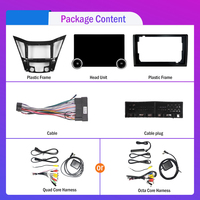 Radio mobil 2Din 11.8 inci Android, untuk Hyundai Sonata 2010-2014 2K layar QLED mobil Stereo pemutar DVD Carplay Android Auto