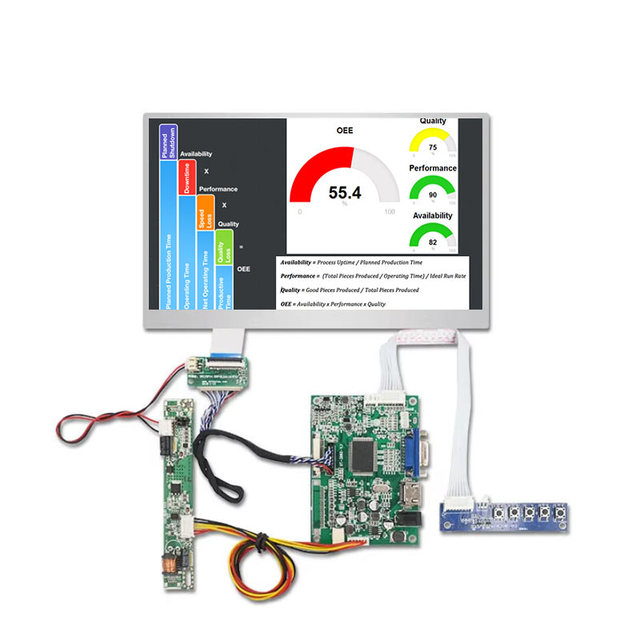 DJ101IA-07A IPS 10.1 Inch TFT LCD Display 1280x720 Sunlight Readable Wide Temperature LCD Module With Driver Board