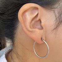 Boucles d'oreilles créoles en acier inoxydable de couleur or pour femmes, petits anneaux d'oreille simples à cercle rond Huggies, accessoires Steampunk Offre Spéciale