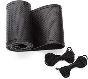 Cubierta de cuero para <span class=keywords><strong>volante</strong></span> de coche, cubierta de 18 pulgadas para toyota, honda, <span class=keywords><strong>jeep</strong></span>, tesla, ford, bmw y audi - Product Image 2