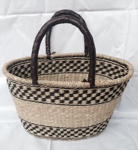 Grand sac fourre-tout en jacinthe d'eau tressée, doux et léger, format jumbo, pour courses en famille, exportation internationale - Product Image 2