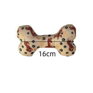 Jouet en peluche pour chien avec son couineur, imitant des vocalisations d'animaux, pour le jeu en intérieur, motif animal jaune et blanc - Product Image 2