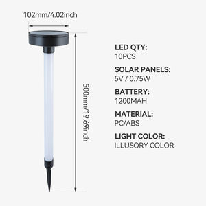 Luces Solares para Caminos, Luces de Jardín Impermeables con Cambio de Color RGB Brillante, Luces Decorativas para Exteriores para Patio - Product Image 5