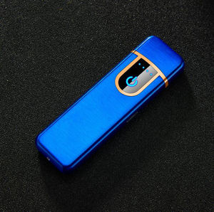 Briquet électronique sans flamme rechargeable par USB, créatif, en métal, coupe-vent, à induction par empreinte digitale, pour le camping - Product Image 5
