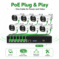 Wistino 8MP PoE IP-Kamera 8CH NVR Überwachungssystem Weitwinkel Farbnachtsicht Bewegungserkennung Alarm CCTV-System