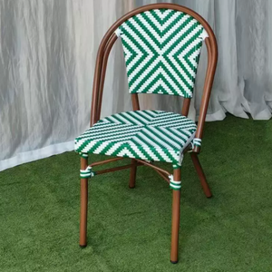 Muebles de Jardín para Patio, Silla de Bistró Moderna de Ratán Ligero, Sillas de Comedor Estilo Café París con Reposabrazos para Sala de Estar - Product Image 5