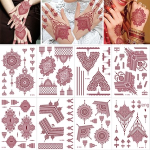 Tatuaggio Temporaneo Personalizzabile con Logo, Etichetta Privata, Stile Europeo e Americano, Marrone Rosso, Impermeabile, in Pizzo, Carta per <span class=keywords><strong>Tatuaggi</strong></span> <span class=keywords><strong>Indiani</strong></span> Hannah - Product Image 4