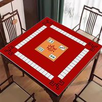 Tapis de table de mahjong Duoerfen, luxe moderne, imprimé avec des caractères chinois de la fortune, base en caoutchouc antidérapante, résistante à l'eau