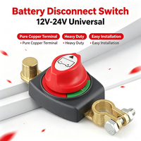 Interrupteur de déconnexion de batterie 12V 24V, coupe-circuit principal à borne supérieure, pince isolatrice pour voiture, marine, camping-car, camion, bateau