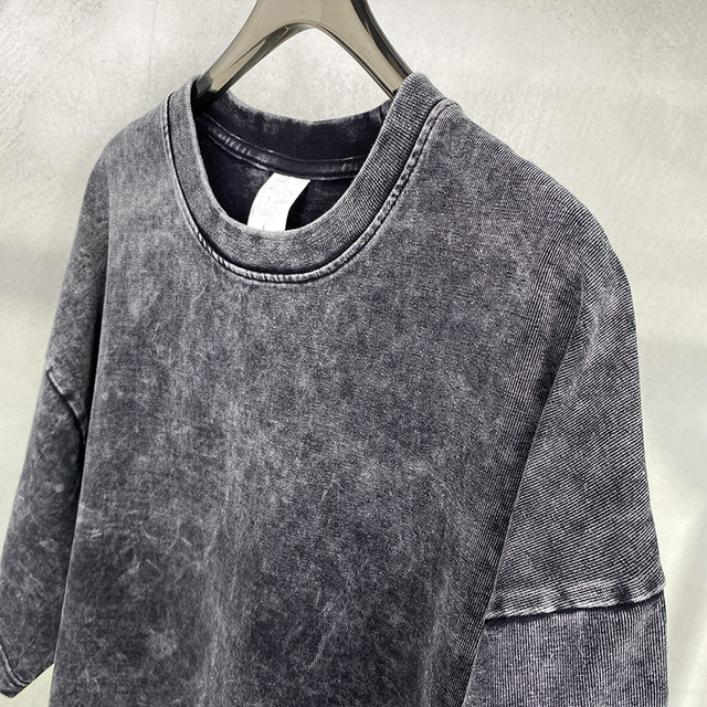 Acid Wash Unisex Oversize Tshirt Vintage Men's Clothing Custom Graphic T Shirts for Blank Retro T-shirt