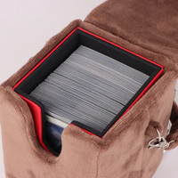 Boîte de rangement et de jeu en cuir PU pour cartes, avec aimant puissant, pour plus de 100 cartes à protège-cartes individuels, design personnalisé, thème cheval, pour cartes à collectionner premium