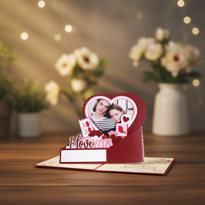 Tarjeta de Felicitación 3D Pop Up Cuadrada Creativa para Parejas, Tarjeta de Aniversario de Amor - Product Image 3