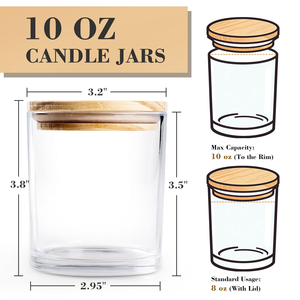 Different Sizes 40ml-730ml Transparent Round Aroma Candle Jars Glass Candle <b>Container</b> With <b>Bamboo</b> Lid and Metal Lid - Product Image 2
