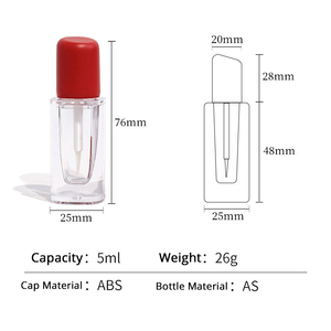 Vente chaude Personnalisé Croissance Des Cils Sérum Bouteille Emballage Carré Moulage Par <span class=keywords><strong>Injection</strong></span> Clair Vide Brillant À Lèvres Tube Conteneur 5ml - Product Image 4