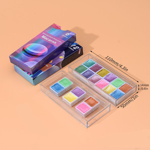 Set di 6 Colori di Smalto Glitterato per Unghie, Set di Colori ad Acquerello Brillanti e Perlescenti - Product Image 2