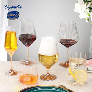 Crystalex Bohemia Crystal Tulip Stemmed Glass 401-500ml Lead-Free Crystal Wine Glass For Home Party Use - Product Image 1